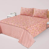 PINK PREMIUM COTTON KING BEDSHEET 3 PCS